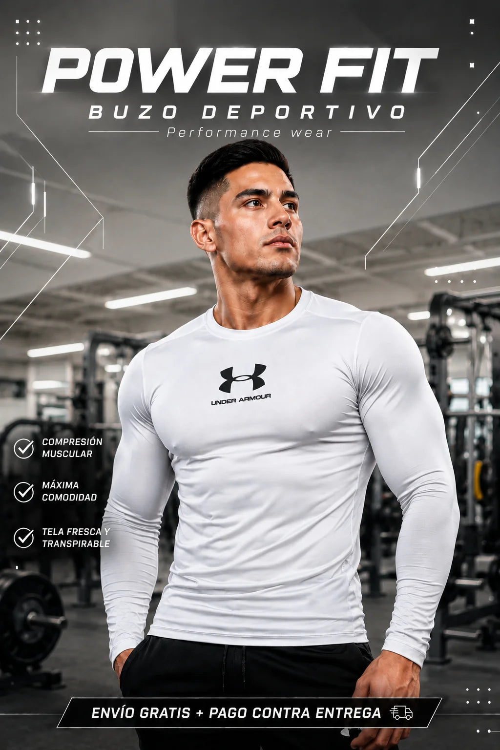 Buzos Deportivos PowerFit Manga Larga