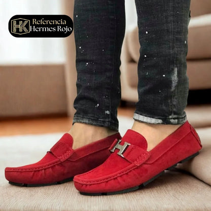 Mocasines Hermes Rojo