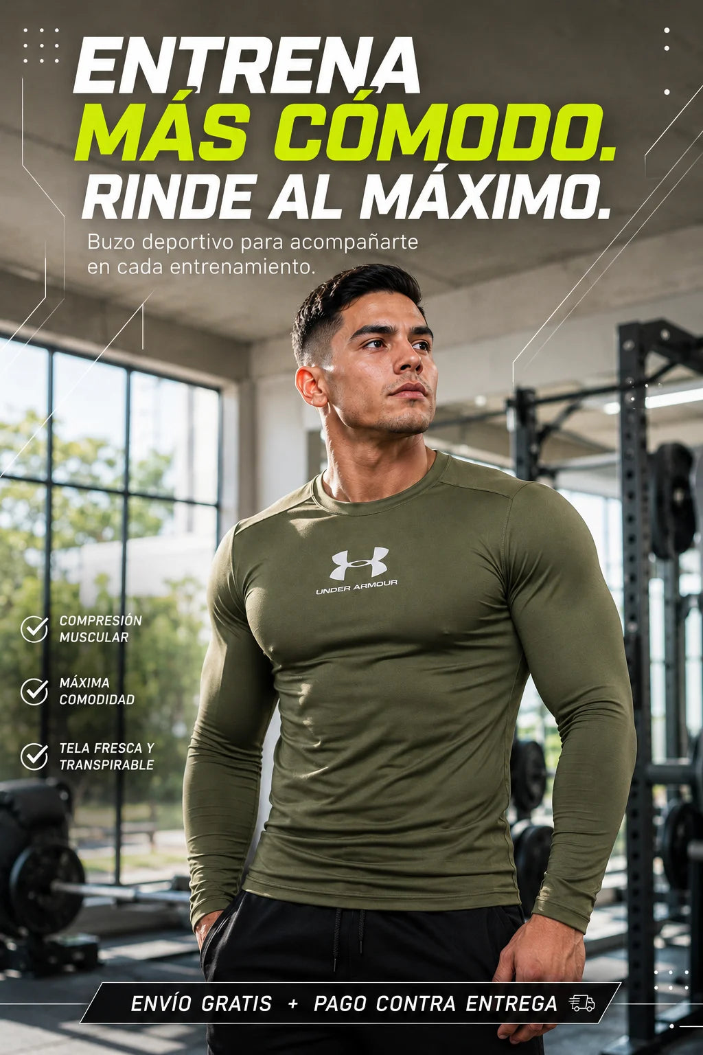 Buzos Deportivos PowerFit Manga Larga
